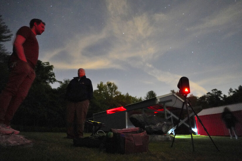 Members using Seestar S0 during Seagrave Observatory open night on June 9, 2024