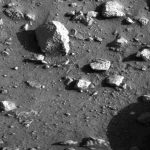 Viking 1's first image from the surface of Mars